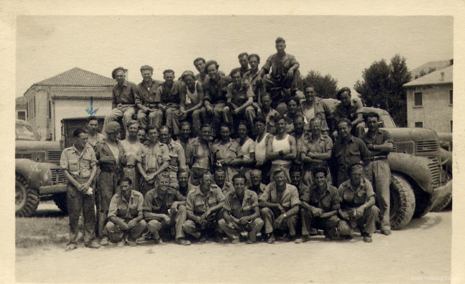 RASC 918 Company, B Platoon with Canadian Dodge Truck, possibly in Tunisia 